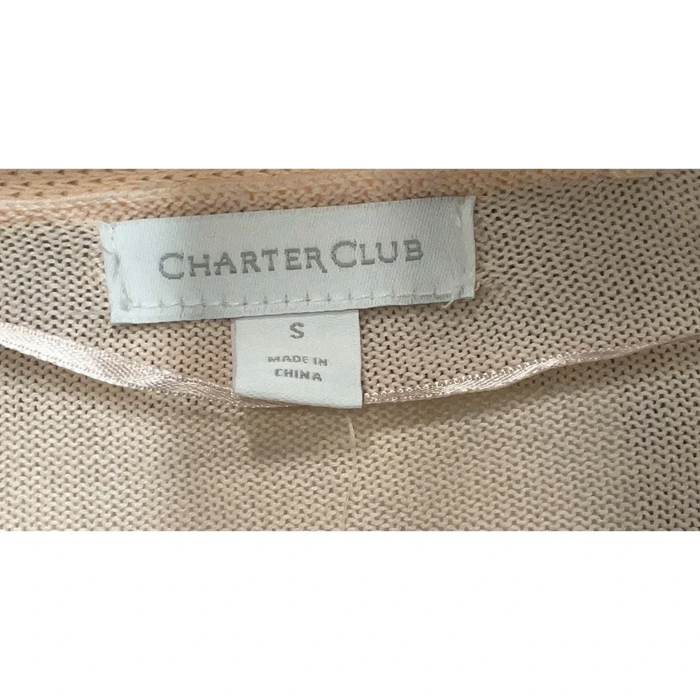Charter Club Cardigan Small Coquette Romantic Resort Feminine Ethereal Normcore